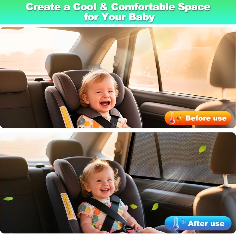 KOCZIL 2011-2023 4Runner Window Shades -Car Window Shade for Baby and Driver, Breathable Mesh Car Privacy Curtains for Side Windows, UV Protection and Heat Insulation for Road Trips, Napping - Image 4